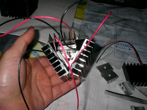 ペルチェ素子発電装置の組み立て