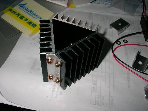 ペルチェ素子発電装置の組み立て