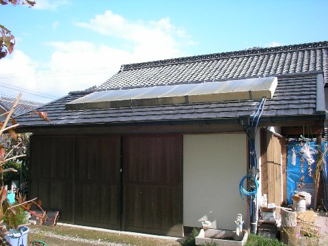 塩ビ 自作太陽熱温水器