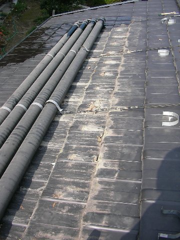 塩ビ 自作太陽熱温水器