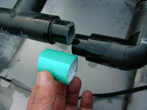 塩ビパイプを使った手作り太陽熱温水器の再設置
