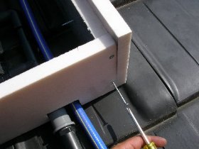 塩ビパイプを使った手作り太陽熱温水器